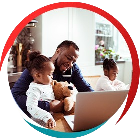 family enjoying their home