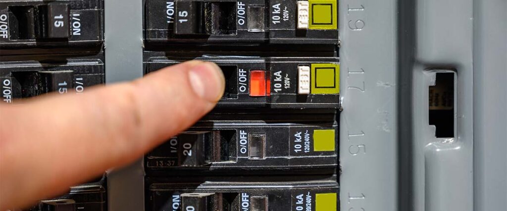 how to reset your air conditioner, circuit breaker on electrical panel
